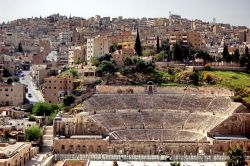 Teatro Romano centro di Amman visto dalla cittadella