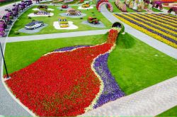 Giochi di colori nel giardino fiorito di Dubai: ...