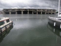 Vista esterna base sottomarina di Bordeaux