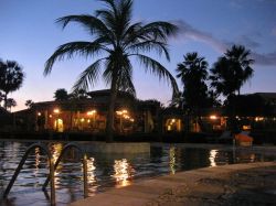 Resort a Barreirinhas al tramonto, qui abbiamo fatto uno spledido tuffo rilassante, dopo 55 ore di viaggio
