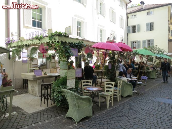 Immagine Fischbanke, le vecchie pescherie trasformate in locale, fotografato durante il festival del Gusto a Bolzano