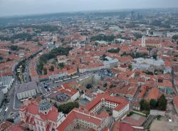 Centro storico di Vilnius (Lituania) visto dal ...