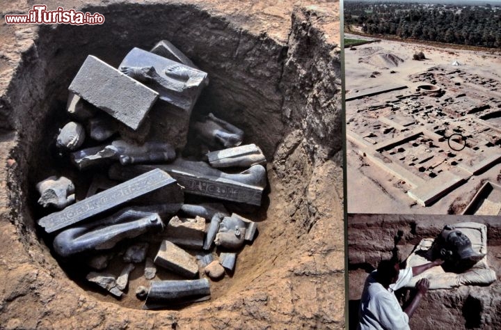 Una fotografia che mostra come furono ritrovati i Faraoni neri di Kerma Sudan - Per ulteriori informazioni: I viaggi di Maurizo Levi ed in particolare il Tour del Regno dei Faraoni Neri