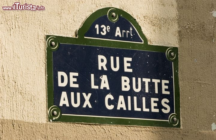 Immagine Cartello stradale rue de la Butte aux Cailles a Parigi © Paris Tourist Office - Photographer : David Lefranc