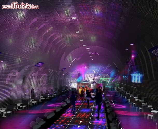 Discoteca nella stazione della metro de Paris - Il possibile uso di una stazione abbandonata, in metropolitana, può essere quello di locale notturno, tipo disco bar, e sempblicemente come sala da ballo. la comodità sarebbe quella di ballare fino a notte fonda, tenendo a mente l'orario e tornare a casa con la prima corsa utile!