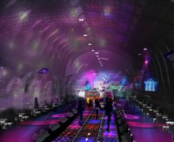 Discoteca nella stazione della metro de Paris ...