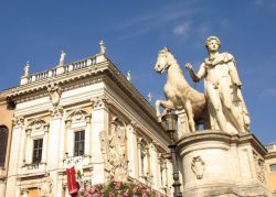 Dettaglio dell'ngresso monumentale del Campidoglio