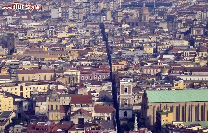 Immagine Il panorama di Spaccanapoli, fotografata da via Benedetto Croce fino a via Giudecca Vecchia, il cuore del centro di Napoli - © tommaso lizzul / Shutterstock.com