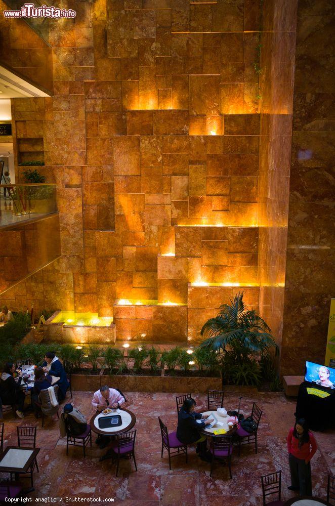 Immagine La cascata artificiale dentro alla Trump Tower di New York. Con una altezza di 18 metri è la cascata indoor più alta del mondo - © anaglic / Shutterstock.com