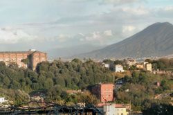 Panorama di Napoli: a sinistra la Reggia di Capodimonte con giardino ed il Vesuvio sullo sfondo a destra - © Danilo Ascione / Shutterstock.com