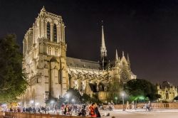 Notre Dame de Paris: fotografia notturna dalla riva della Senna a Parigi - © Kiev.Victor / Shutterstock.com