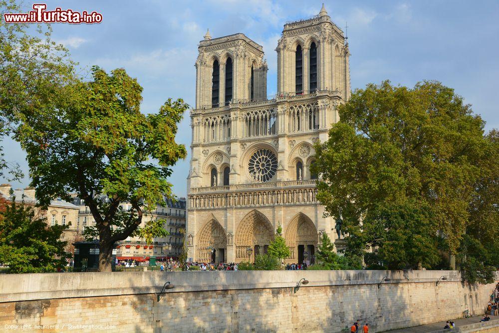 Immagine Uno scorcio della Cattedrale di Notre Dame a Parigi fotografata dalle rive della Senna - © meunierd / Shutterstock.com