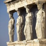 Le Cariatidi Atene, sull' Acropoli - In origine le figure femminili erano sei ma una fu portata a Londra da Lord Elgin e attualmente esposta al British Museum -  © Dimitrios / ...