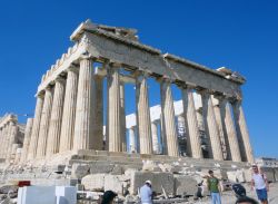Il Partenone, il tempio dedicato ad Atena si trova sull'Acropoli di Atene 