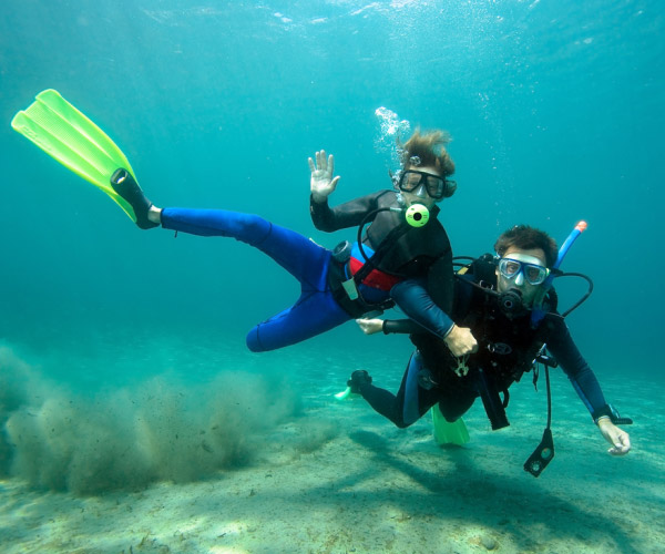 Pubblicità per centri e scuole diving immersioni