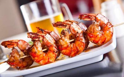 Shrimp grilled with beer