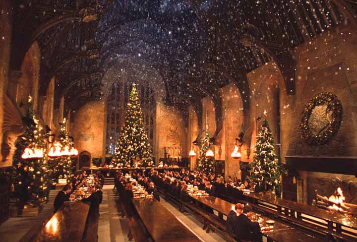 Cena di Natale da Harry Potter a Hogwarts, nel parco a tema di Londra