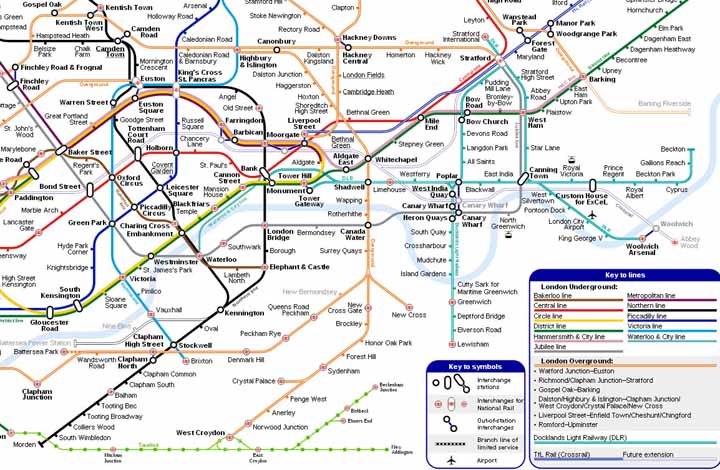 Una nuova mappa della metropolitana di Londra, meglio di quella ufficiale!