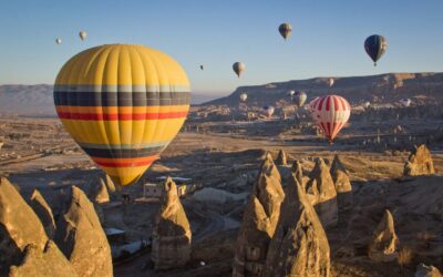 Volo in mongolfiera all'alba in Cappadocia, Turchia